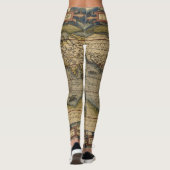 Historischer Vintager Weltkarte Leggings (Rückseite)