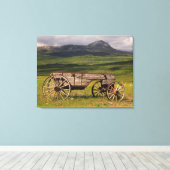 Historischer Wagen in einer Weide Links Leinwanddruck (Insitu (Holzboden))