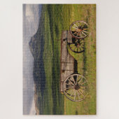 Historischer Wagen in einer Weide Links Puzzle (Vertikal)