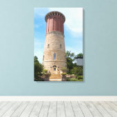 Historischer Wasserturm im Western Leinwanddruck (Insitu (Holzboden))
