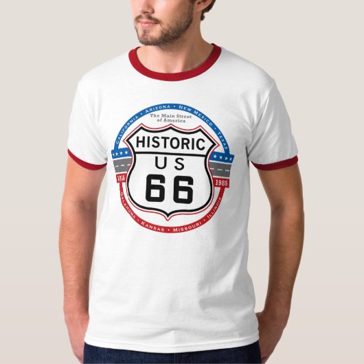 Historischer Weg 66 T-Shirt (Vorderseite)
