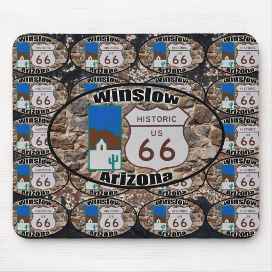 Historischer Weg 66 - Winslow, Arizona Mousepad (Vorne)
