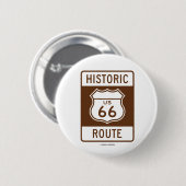 Historischer Weg US-Weg 66 (Transport-Zeichen) Button (Vorne & Hinten)
