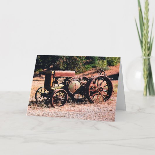 Historischer Wildholztraktor... Karte (Vorderseite)