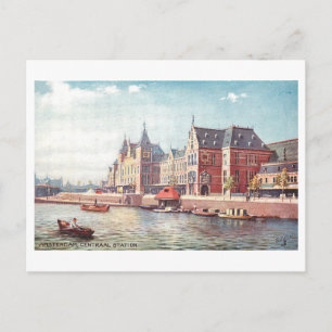 Historischer Zentralbahnhof, Amsterdam Postkarte