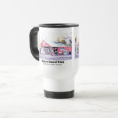 Historisches Arizona-Gemischtwarenladen-Aquarell Reisebecher (Vorderseite Links)