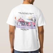 Historisches Arizona-Gemischtwarenladen-Aquarell T-Shirt (Rückseite)