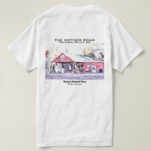 Historisches Arizona-Gemischtwarenladen-Aquarell T-Shirt