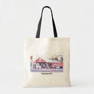 Historisches Arizona-Gemischtwarenladen-Aquarell Tragetasche