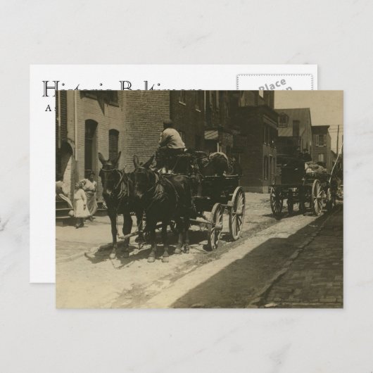 Historisches Baltimore: Fällt Punkt im Jahre 1910 Postkarte (Vorne/Hinten)