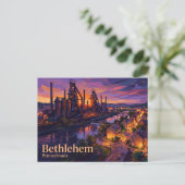 Historisches Bethlehem USA Postkarte (Stehend Vorderseite)