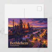 Historisches Bethlehem USA Postkarte (Vorne/Hinten)