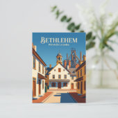 Historisches Bethlehem USA Postkarte (Stehend Vorderseite)