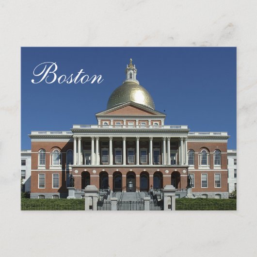 Historisches Boston Massachusetts Staat House Post Postkarte (Vorderseite)