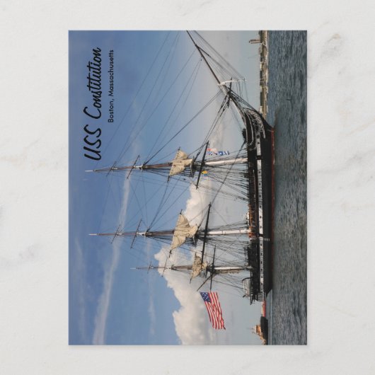 Historisches Boston USS Verfassung Postcard Ship Postkarte (Vorderseite)