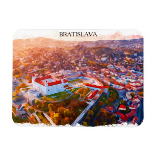 Historisches Bratislava Slowakei - Wasserfarben-Si Magnet