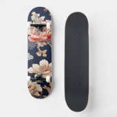 Historisches chinesisches Stoffmuster Skateboard (Vorderseite)