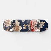 Historisches chinesisches Stoffmuster Skateboard (Horizontal)