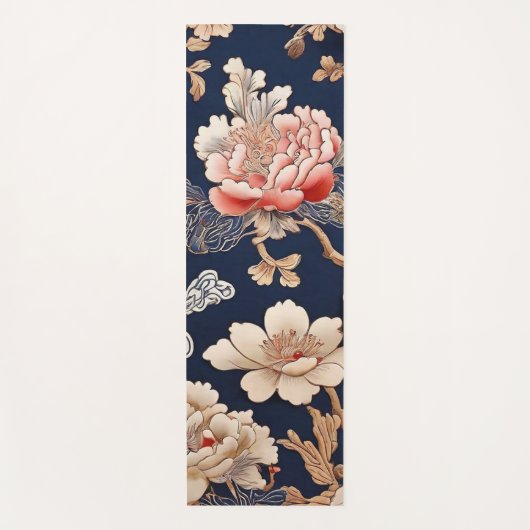 Historisches chinesisches Stoffmuster Yogamatte (Vorderseite)