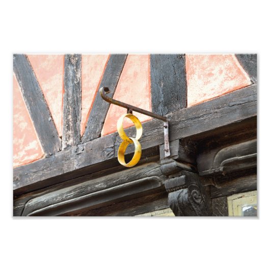 Historisches Dänisches Schmuckgeschäft Zeichen Fotodruck (Vorne)