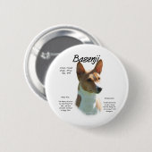 Historisches Design der Kastanie Basenji, alles üb Button (Vorne & Hinten)