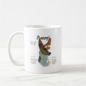 Historisches Design der Kastanie Basenji, alles üb Kaffeetasse (Links)