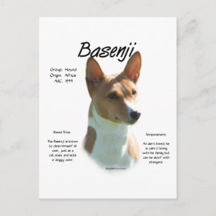 Historisches Design der Kastanie Basenji, alles üb Postkarte