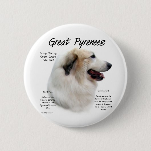 Historisches Design der Pyrenäen Button (Vorderseite)