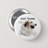 Historisches Design der Pyrenäen Button (Vorne & Hinten)