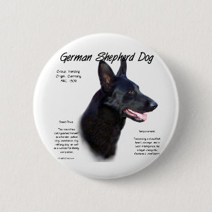 Historisches Design des deutschen Schäferhundes (b Button