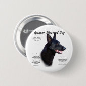 Historisches Design des deutschen Schäferhundes (b Button (Vorne & Hinten)