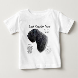 Historisches Design für schwarze Russische Terrier Baby T-shirt