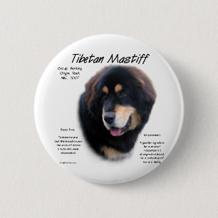 Historisches Design tibetischer Mastiff Button