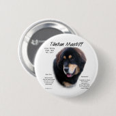 Historisches Design tibetischer Mastiff Button (Vorne & Hinten)