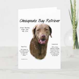 Historisches Design von Chesapeake Bay Retriever Feiertagskarte