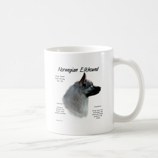 Historisches Design von Norwegisch-Elkhound Kaffeetasse (Rechts)