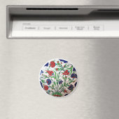 Historisches Dianthus und Tulip-Muster - Kunst Magnet (In Situ (Geschirrspüler))
