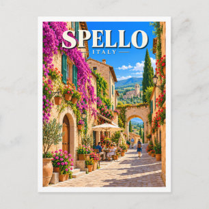 Historisches Dorf Spello Italien Postkarte