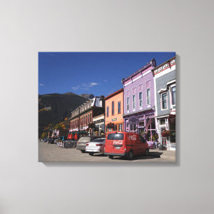 Historisches Downtown Silverton Colorado Leinwanddruck