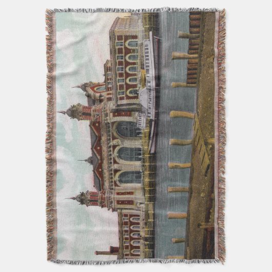 Historisches Ellis Island Throw Blanket Decke (Vorderseite Vertikal)