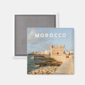 Historisches Essaouira, Marokko authentisches Reis Magnet (Vorderseite/Rückseite)