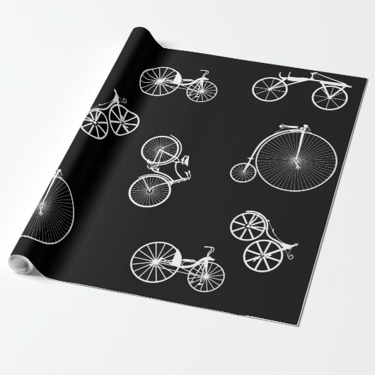 Historisches Fahrrad Geschenkpapier (Ungerollt)