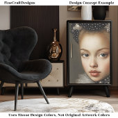 Historisches Fantasieportrait Frau BG2 Decoupage Seidenpapier