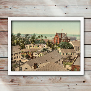 Historisches Farbfoto von Key West 1900 Poster