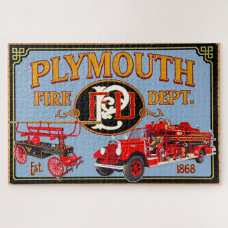 Historisches Firetruck Mural - Jigsaw Puzzle 20x30