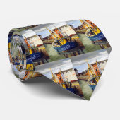 Historisches Fischerboot Galway City Red Blue Yell Krawatte (Gerollt)