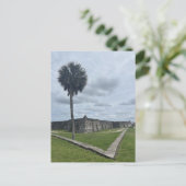 Historisches Fort Küstenlandschaft St. Augustine F Postkarte (Stehend Vorderseite)