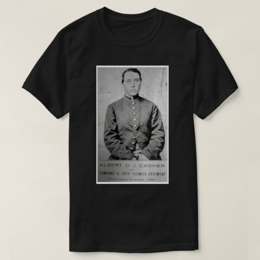Historisches Foto, Albert Cashier - Gewerkschaft S T-Shirt (Design vorne)