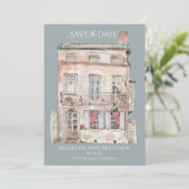 Historisches Gebäude New Orleans Einladung (Stehend Vorderseite)