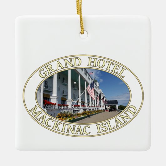 Historisches Grand Hotel auf der Insel Mackinac, M Keramikornament (Vorderseite)